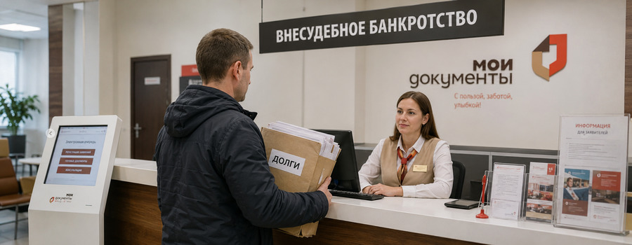 Как оформить банкротство через МФЦ