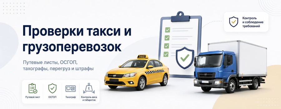 Проверки такси и грузоперевозок в 2026 году: путевые листы, ОСГОП, тахографы и штрафы