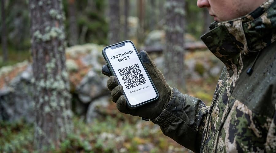 QR-код охотничьего билета.